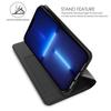 For iPhone 13 Pro Max Case Stand Leather Phone Cover with Card Holder Built-In Magnetic Closure