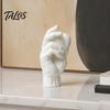 Decorazione Casa Bianco Nero Mano che Tiene Cuore Statuetta Stampata 3D, Scultura Minimalista Moderna per Scrivania, Centrotavola Romantico per