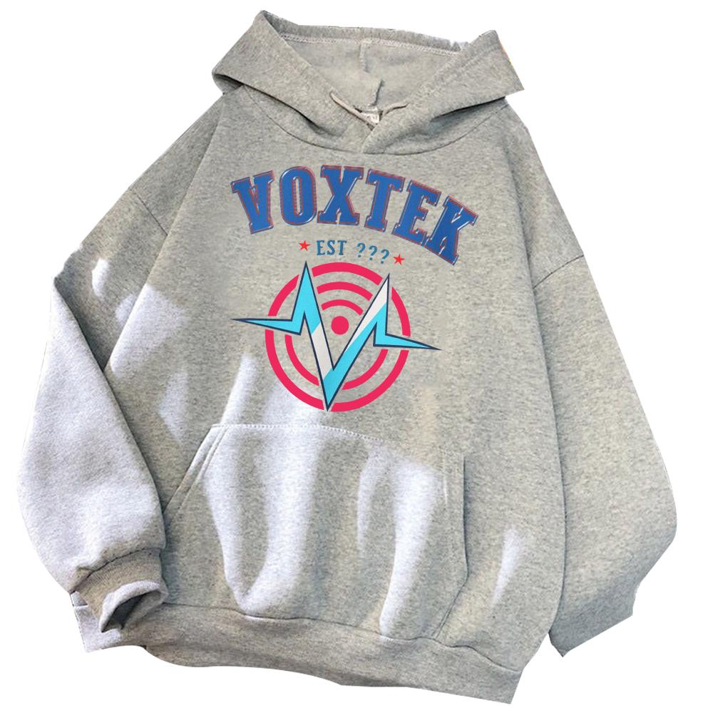 Hazbin Hotel VOX Retro Signal Logo Hoodie Man Woman Harajuku Long Sleeve Pullover Tops Sweatshirt Gift