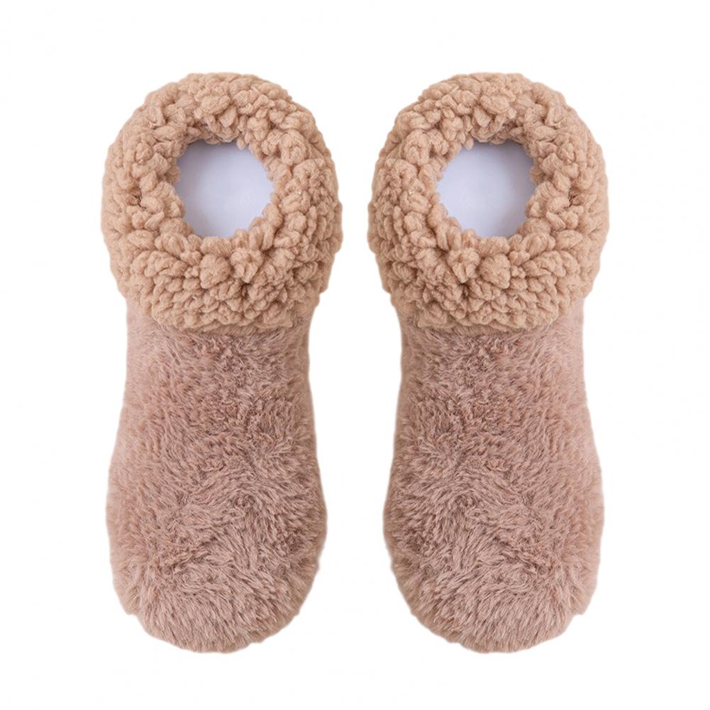 Floor Socks for Women Comfy Mid-tube Socks Cozy Non-slip Fleece Slipper Socks for Women Soft Winter Warm Ankle Fluffy Home Floor