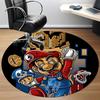 1pc Mario Adventure Office Round Area Rug, Indoor Mat Suitable For Office, Bedroom Living Room Home Decor, Room Deco,  Offic a0926220