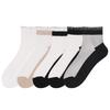 5 Pairs Female Spring Flower Edge Crystal Stockings Thin Summer Sweat Absorption Tube Female Stockings Glass Stockings