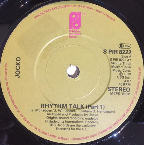 

7inch Record JOCKO - Rhythm Talk SPIR8222 Philadelphia In 1979 UK Soul/Funk Used