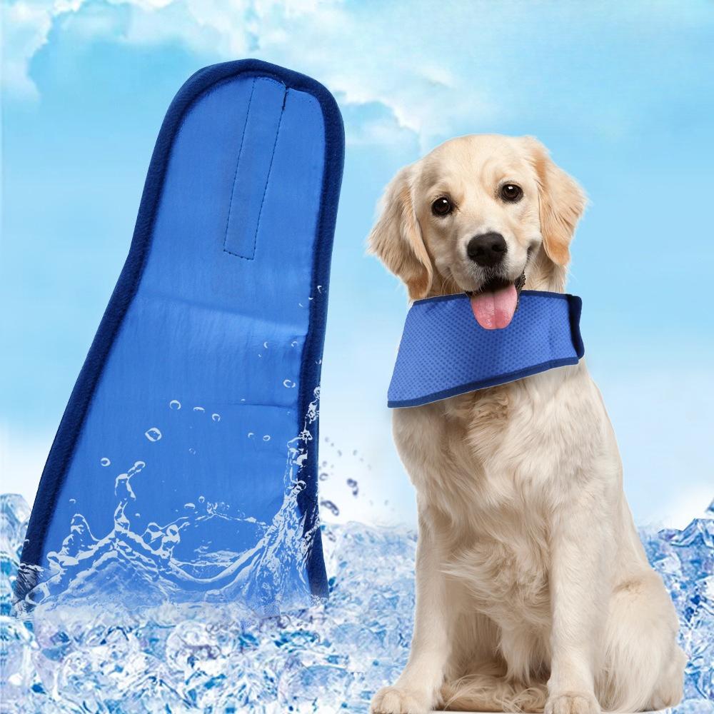 Pet Cooling Scarf Summer Ice Pad Heatstroke Prevention For Dogs Cats Reusable Strong Absorption Neck Wrap Outdoor Travel Gear Universal Fit