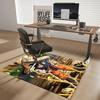 1pc Dragon Ball Z Goku Super Saiyan Office Chair Mat - Anime Cartoon Design, Non-Slip Carpet for Home Decor, Seasonal Gift, Suitable for Office and Li