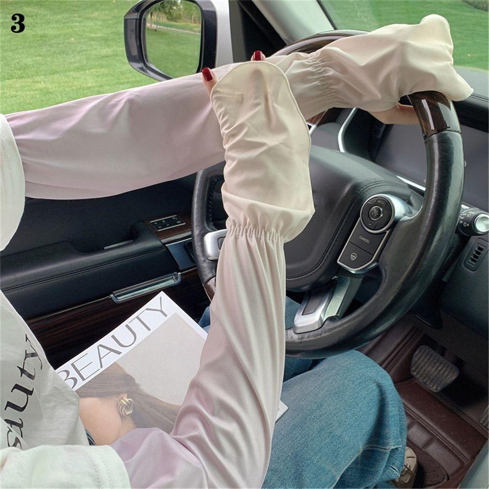 Cool Sun Protection Gradient Color Elbow Cover Anti-UV Arm Sleeves Long Gloves