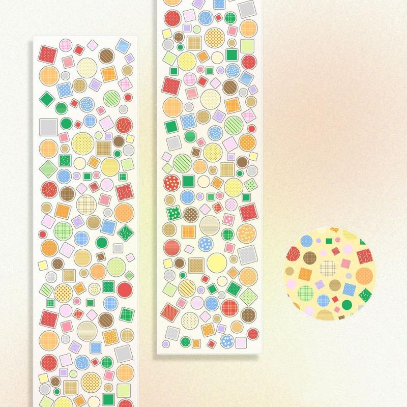 PET Doodle Sticker Tapes Clover Stickers Glasses Idol Cards Decor Scrapbook Journal DIY Decoration Supplies