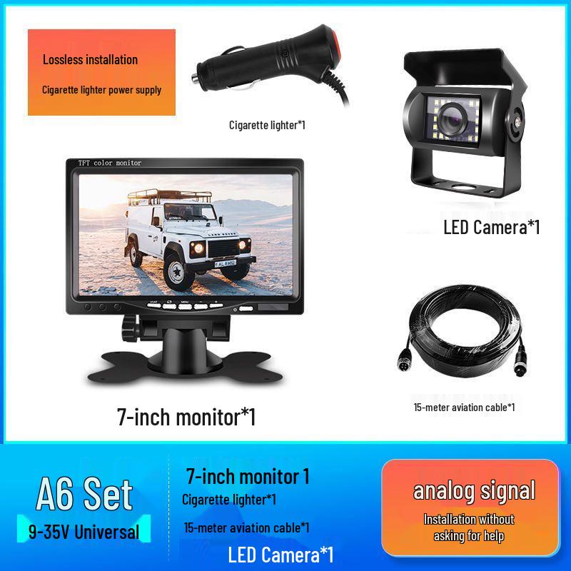 Truck Reversing HD Night Vision Monitor with Dual/Quad Camera Recording System
