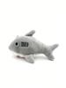 1pc Cute Personality Plush Grey Shark Keychain, Fashionable Bag Decoration And Key Ring Pendant