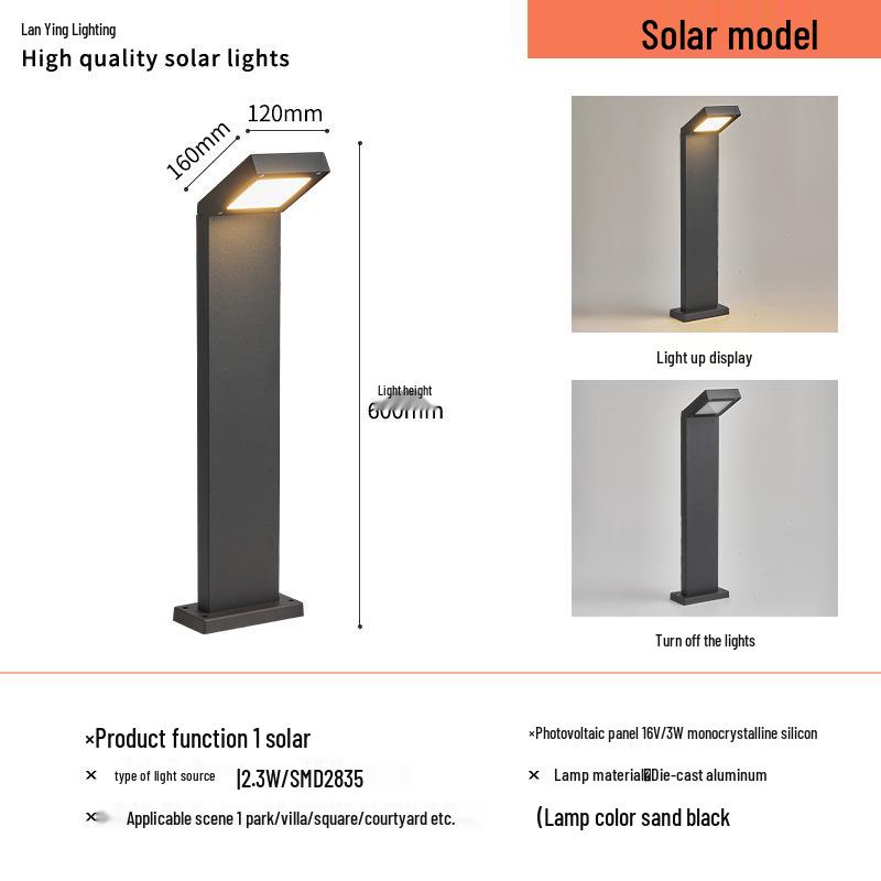 Zhongshan LED Solar Garden Light for Outdoor Courtyard Villas