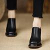 Retro Thick Soled Waterproof Platform High Heels Women Coarse Heels Spring New Style Non Tiring Deep Square Head Shoes
