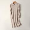 Women Sweater Dress 100% Wool MODERN NEW SAGA Turn-down Collar Knit Long Pullover Winter Jumpers Wool Long Dress Female