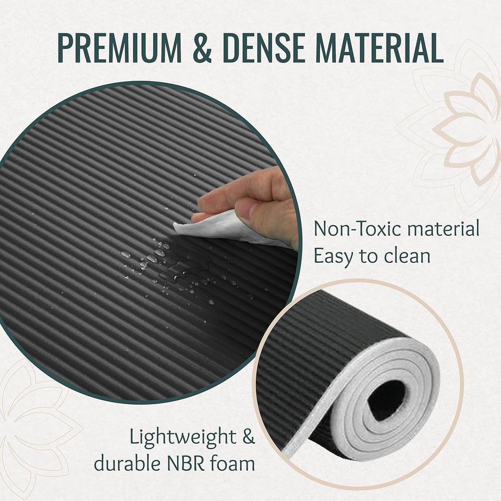 Yoga Mat for Women & Men | Exercise Gym Mat TPE Material, Anti-Slip Design, 5mm Thick, Dual Color
