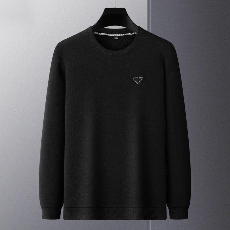 New Versatile Daily Business Spring And Autumn Men'S Men'S Standing Collar Long Sleeved Casual Outdoor Hoodie Jacquard Knitted Sweater