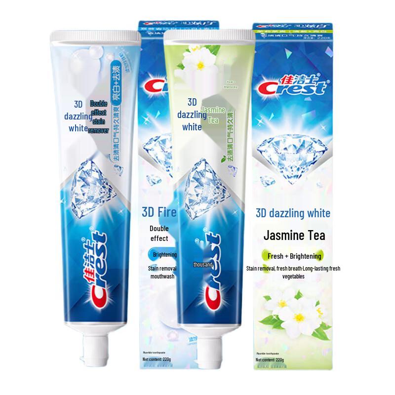 

Crest 3D White Toothpaste 2x220g - Jasmine Tea & Dual-Effect Stain Removal