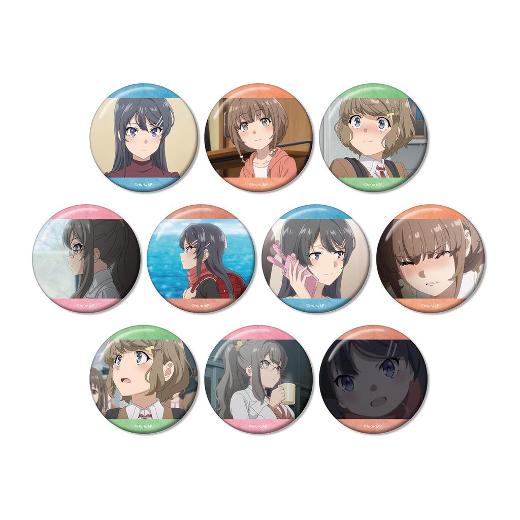 Rascal Does Not Dream of a Dreaming Girl Trading Scene Badges Box of 10