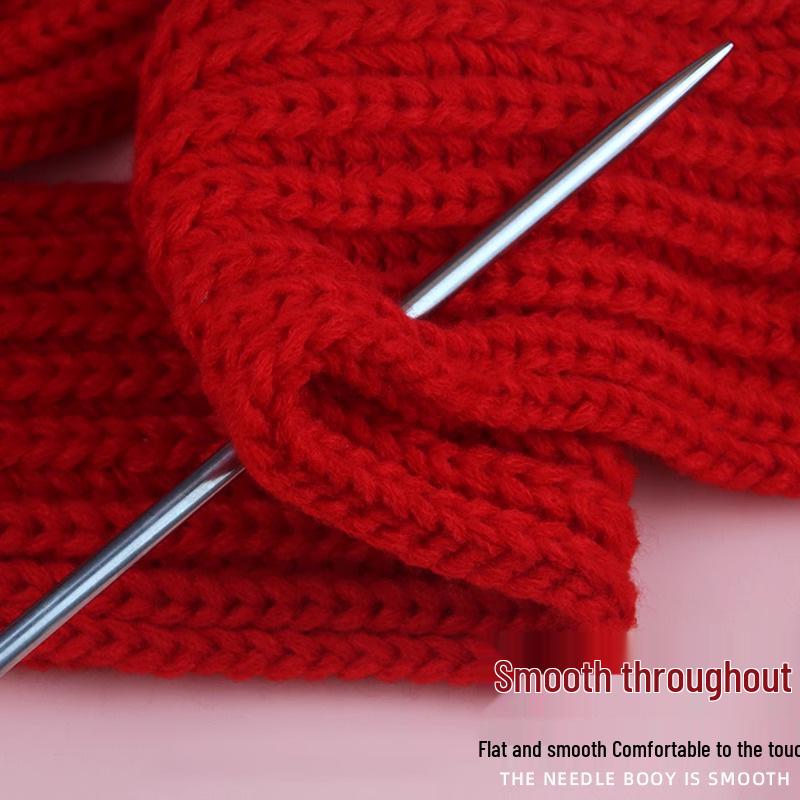 35cm Edelstahl Einspitzige Stricknadeln Set mit Stoppern