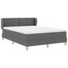Boxspring Bed with Headboard Dark Gray 160 x 200 cm Fabric