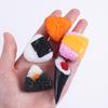 PVC Sushi Onigiri Keychain: Japanese Cuisine Nori-Wrapped Rice Bag Charm