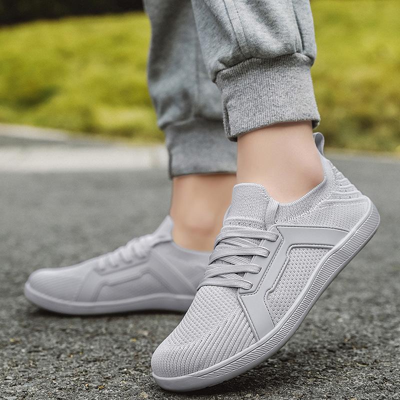 Spring and summer women's woven breathable walking shoes wide head flat foot shoes soft sole comfortable parents shoes men's large size casual shoes