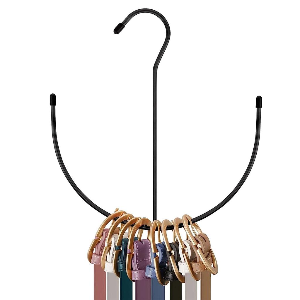 1pc Belt Storage Rack U Shape Multi-Purpose Belt Hanger Stainless Steel Solid Steel Metal Dipped Sorting Rack Tie Scarf Hanger