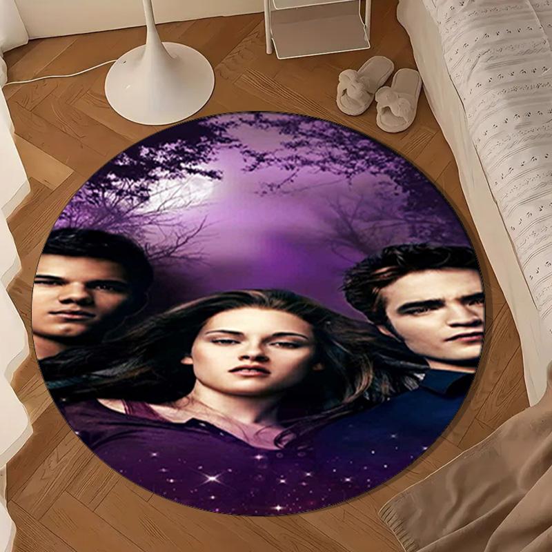 vampire Saga Romance Round Rug for Livingroom,Bedroom, Palyroom, Chair Rug, Area rug, Circle Carpet, Large Size Fan Christmas gift