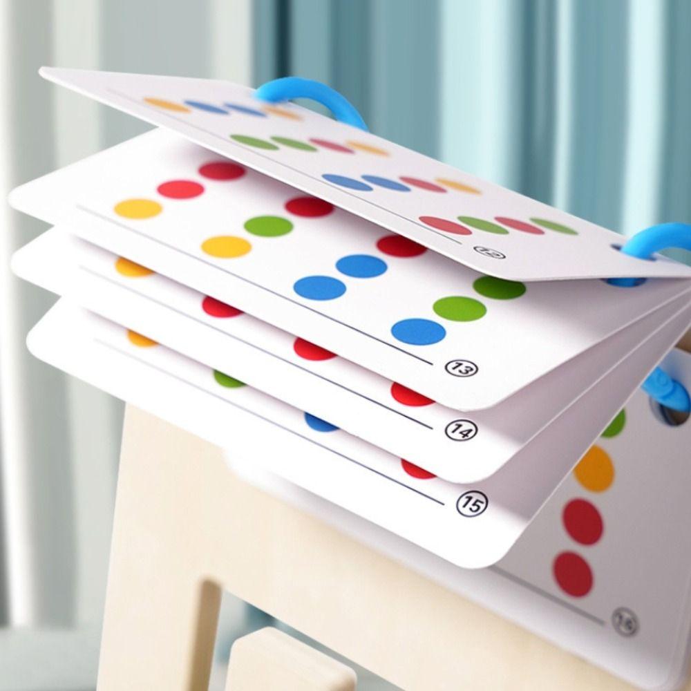 4-color Colors Matching Game Double Sided Wooden Thinking Develop Toys Montessori Hand-eye Coordination Colors Cognitive Puzzles