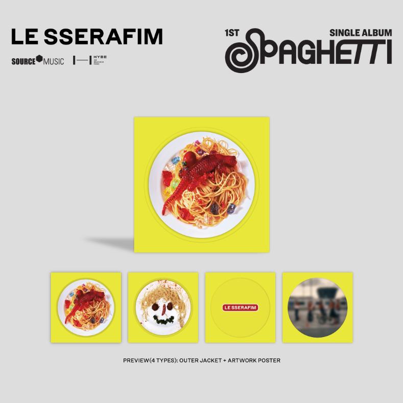Pre-order LE SSERAFIM 1st Single Album SPAGHETTI Vinyl