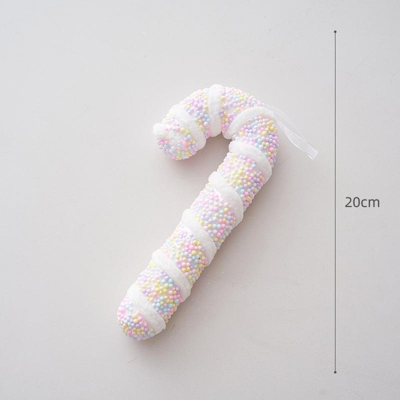 Christmas decorations pink candy Christmas cane snowman pendant Christmas tree decoration pendant window arrangement props