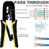 RJ45 Crimping Tool Network Tool Kit for Cat5 Cat5e Cat6, 10 In 1 Portable Ethernet Cable Crimper Kit for Rj45/Rj11/Rj12, 8p8c Ethernet Tool Kit Cat5