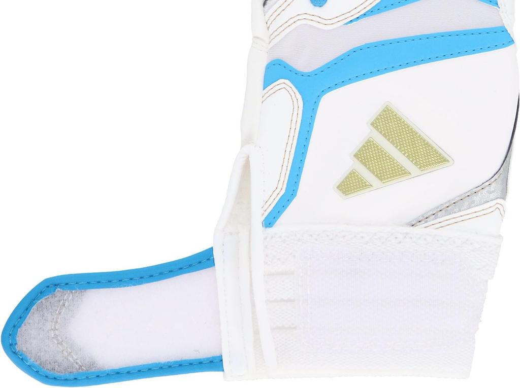 Adidas Baseball Batting Size Blue JM LBG904A Gloves, 41, Junior, White/Sky (1122),