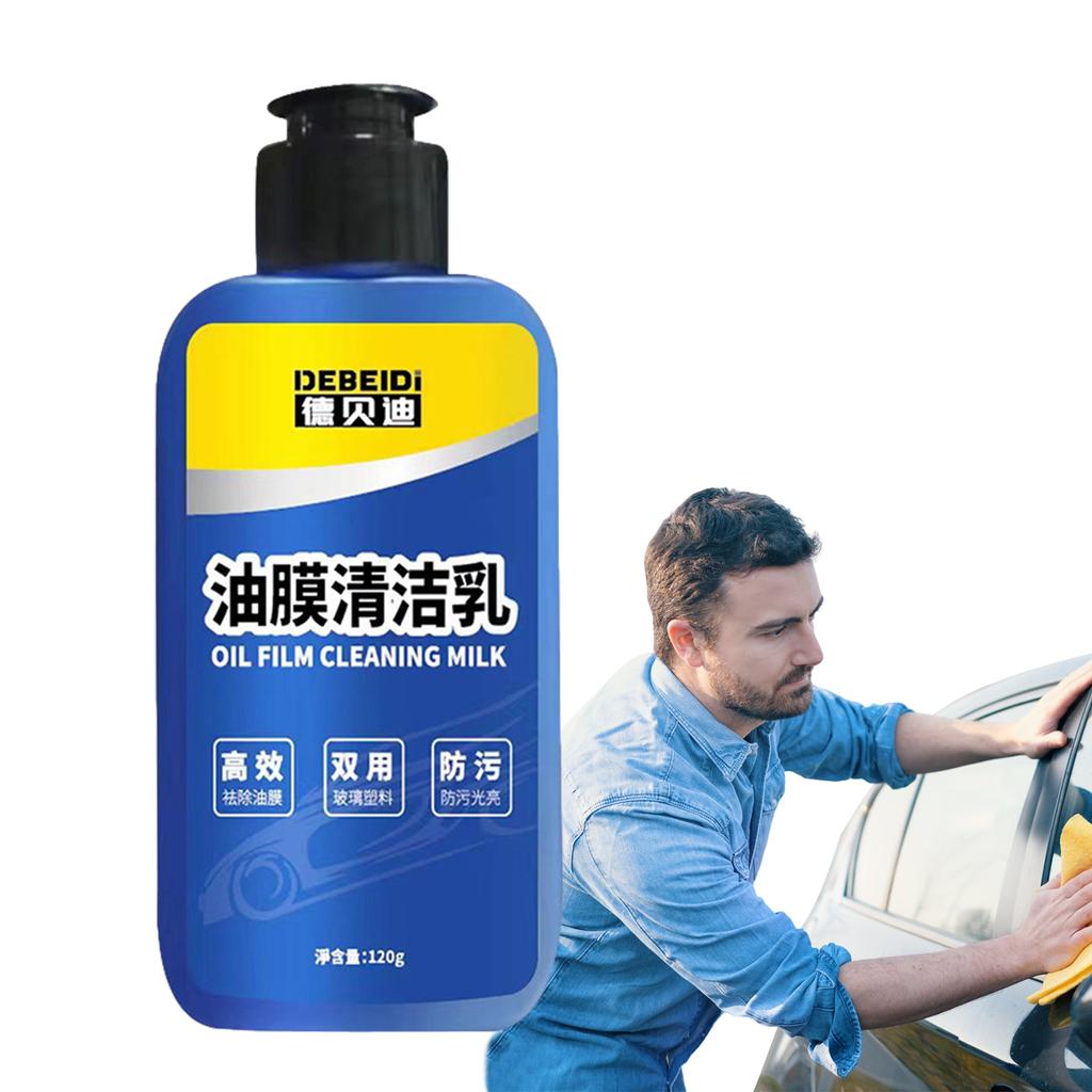 120g Car Glass Oil Film Remover Paste Auto Waterproof Windshield Oil Film Cleaner Car Rearview Mirror Cleaning Agent Cream