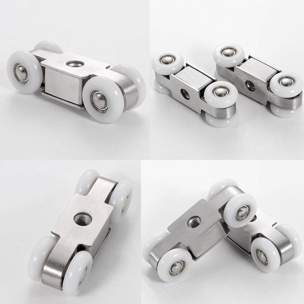 

Stainless Steel Sliding Door Hanging Wheel Thickened Silent Roller Sliding Door Pulley Smooth Roller Weatherproof Silver B