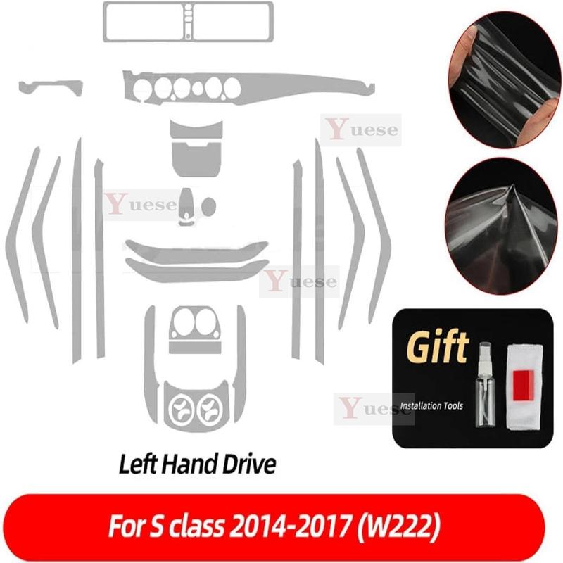 For Mercedes Benz S Class W222 2014-2017 Car Navigation Screen Protector Invisible Transparent Film TPU Interior Film Stickers