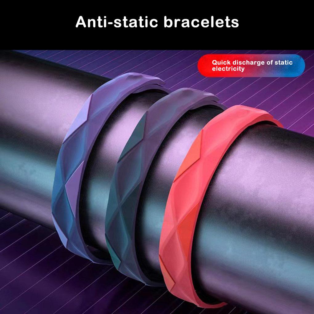 Frauen Männer Silikonarmband Verstellbar Antistatisch Negativ-Ionen Armband Sport Handgelenkband Unisex Dekoration