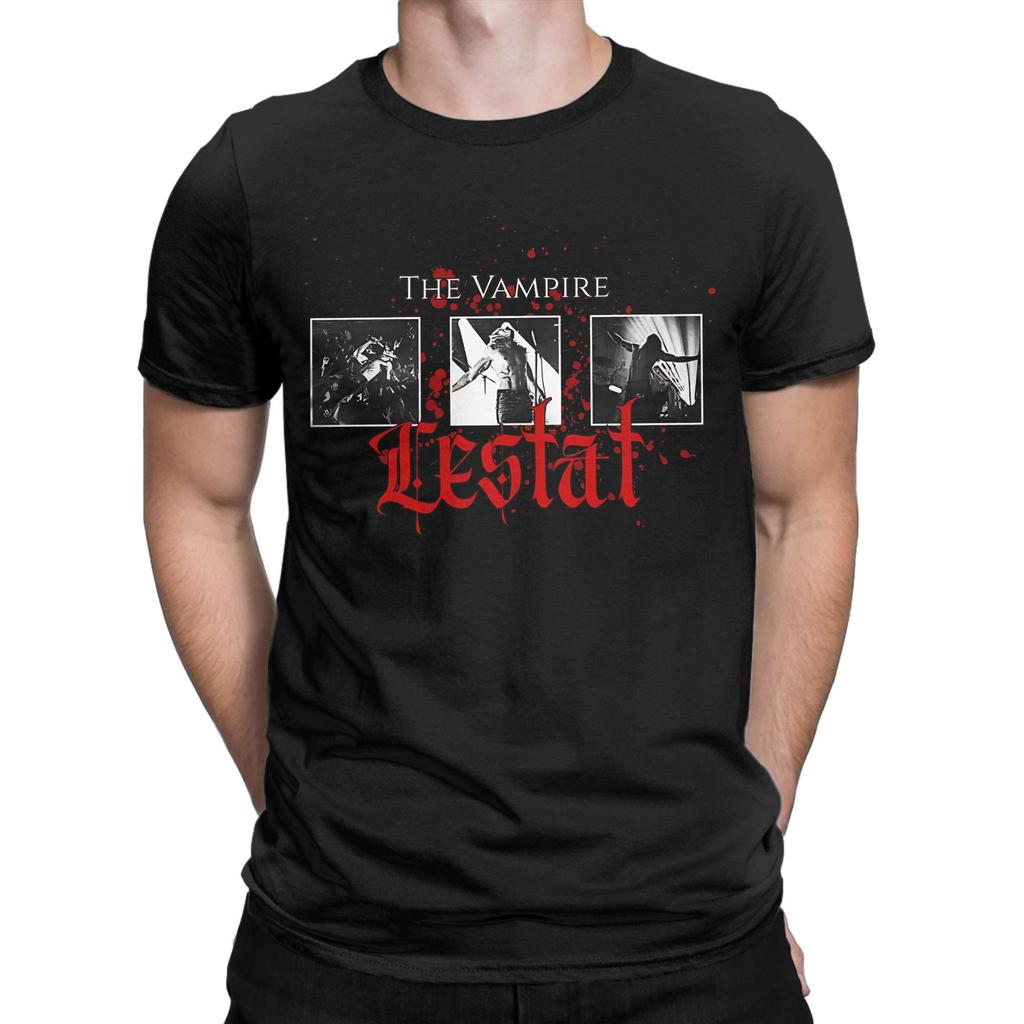 Herren T-Shirts Der Vampir Lestat Vintage Reine Baumwolle T-Shirts Kurzarm T-Shirts Rundhals Oberteile Einzigartig