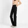 Women’s Black High Waist Straight Leg Jeans for Spring/Autumn 2025 - Elastic, Slimming, Pear Shape Fit, Narrow Cut