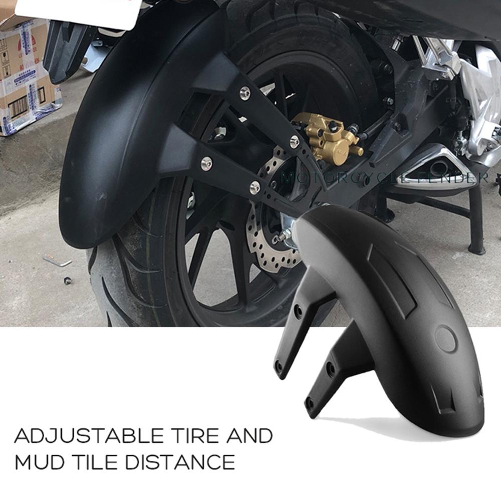 Universal Black Plastic Motorcycle Rear Wheel for Fender Splash Guard Rear Wheel Cover Splash Guard Mudguard with