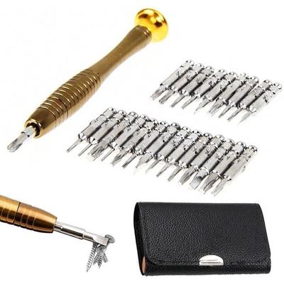 Precision Screwdriver Set, 25 PCS Mini Screwdrivers In a Leather Case - Repair Kit for PC, Watch, Laptop, 25-in-1
