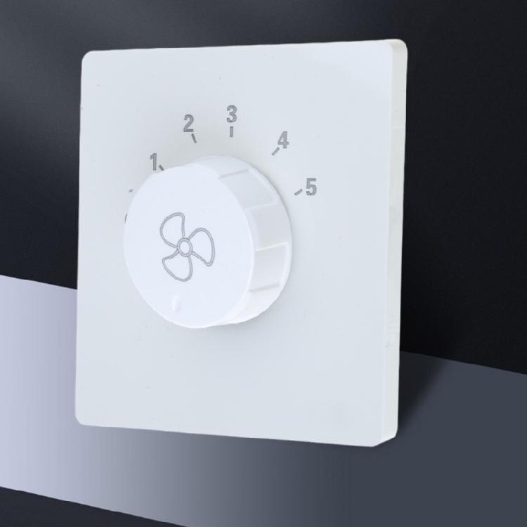 Type 86 Ceiling Fan Speed Adjuster Concealed Speed Controller 5-gear Adjust Easy to Use Wall Control for Office Home