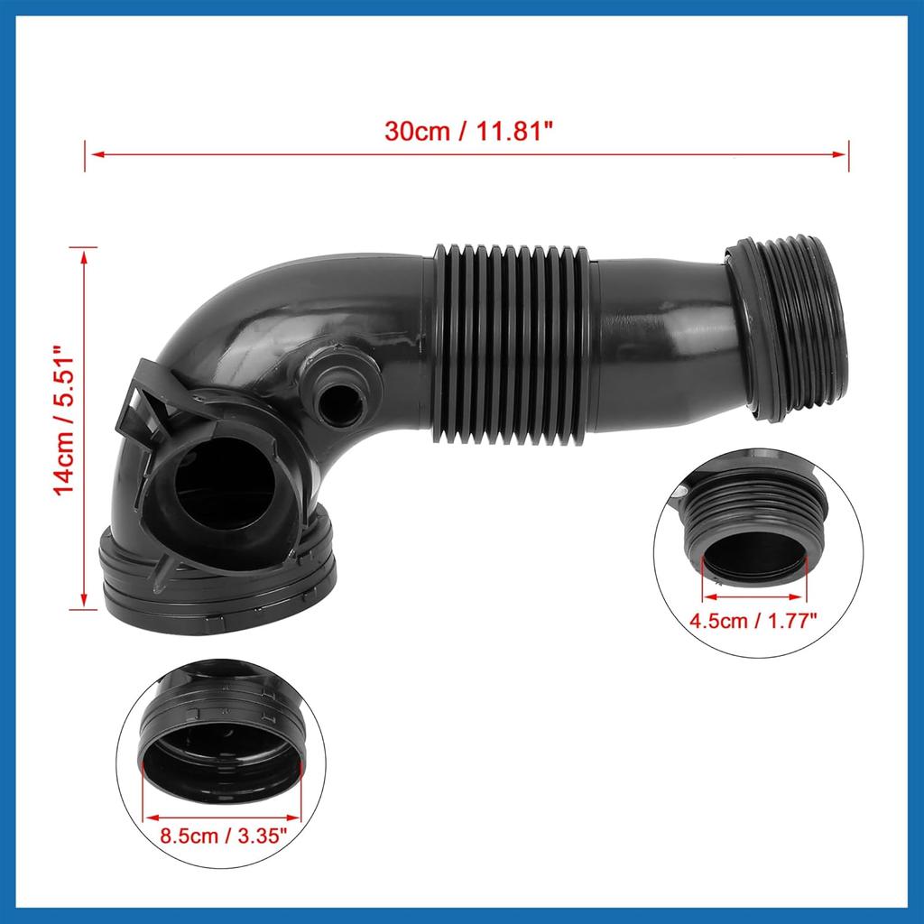 13717605638 Car Air Intake Hose Tube for BMW F20 F30 F10 N20 X3 X4 X5 320i 328i 528i Black Item Replacement