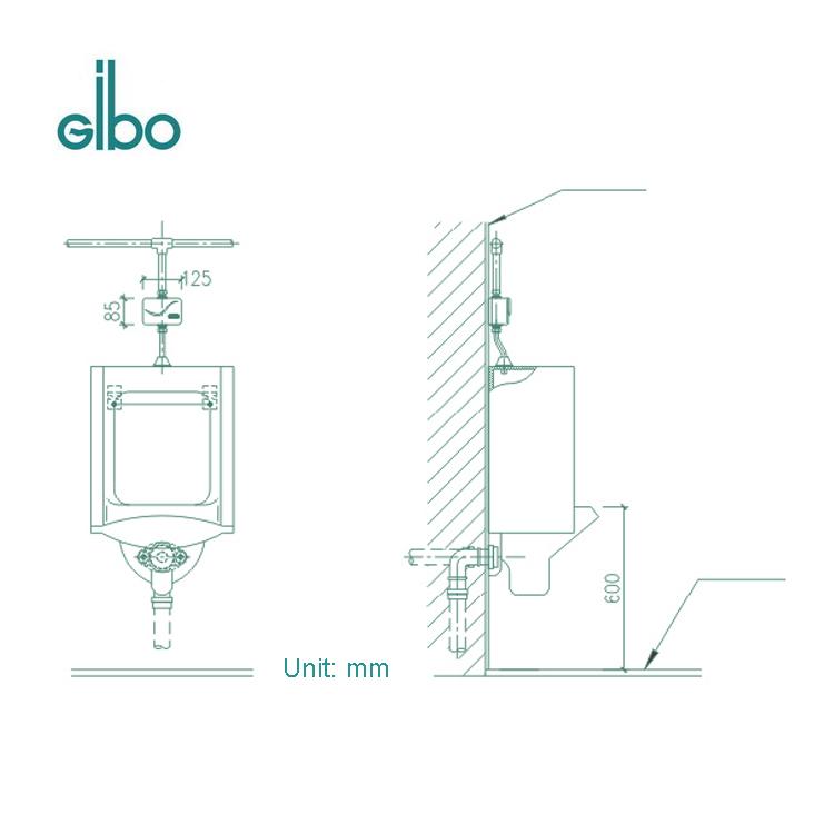 ABS Material Bathroom Electric Sensor Usage Water Auto Flusher