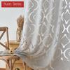 1 pezzo Serie Nuan 10% Oscurante Moda Versatile Tulle Personalizzato Floreale Jacquard Tenda Voile per Cucina Soggiorno Camera da Letto Finestra Decorazione Casa