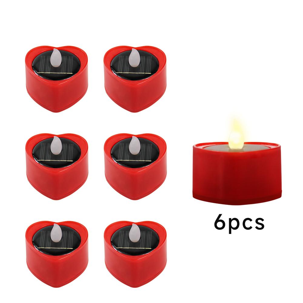 Homemory Solar Tea Lights Solar LED Flameless Candle Lamp Outdoor Waterproof Dusk To Dawn Lighting for Lantern Garden Decor