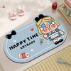 Water Absorbent Bathroom Mat Crybaby Home Use Silicon Dendroid Toilet Entrance Anti Slip Quick Dry Foot Pad Bathroom Supplies