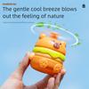 Low Noise Mini Electric Fan Cartoon Personal Desk Fan Portable Cooling Fan  Household