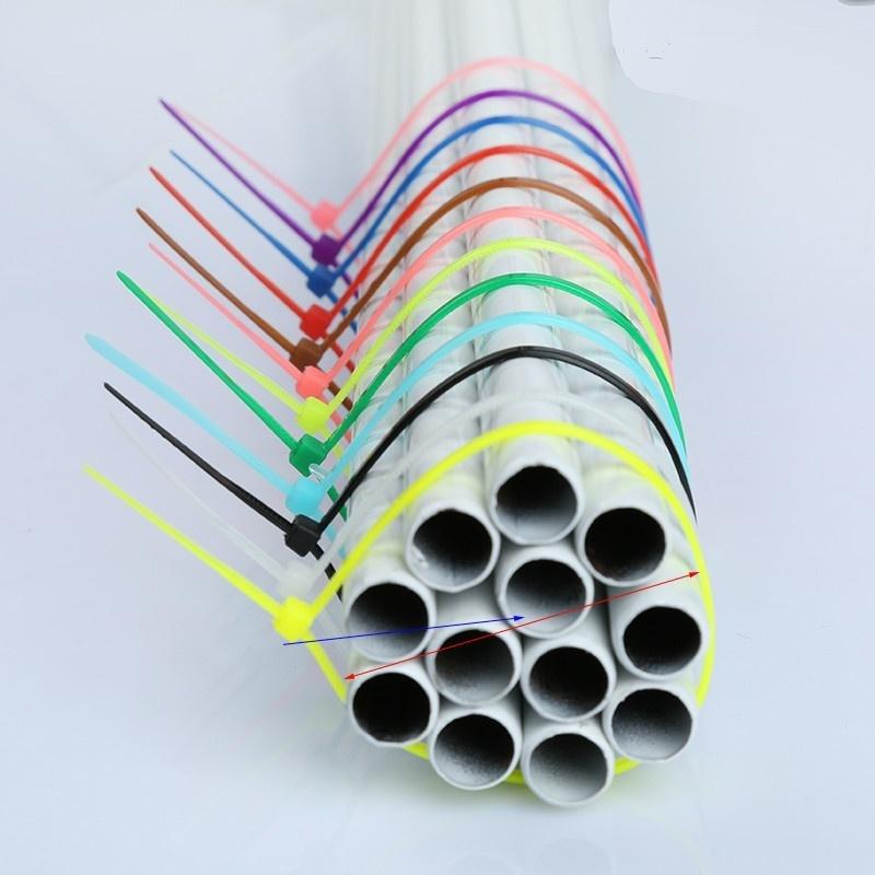 100Pcs/pack 2.5*150mm Colorful Factory Standard Self-locking Plastic Nylon Cable Ties