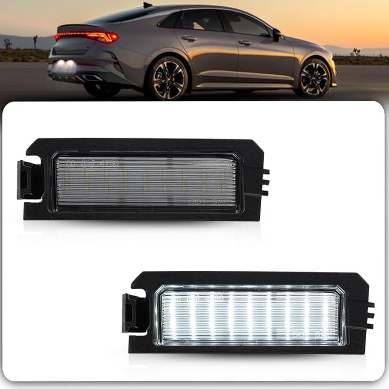 Nsautolighting LED License Plate Lights Full LED Number Plate Lamp Assembly for 2011-2018 Hyundai Elan'tra Accent Elan'tra Coupe for 2009-2018 Kia