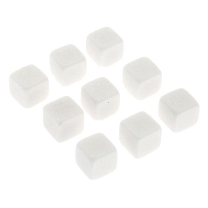 Ice Stones for Whiskey Cooling Cubes for Wine Drinks Whiskey Stones Granite Pouch Champagne 9 Pieces WHITE