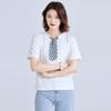 T-shirt a maniche corte a righe stile coreano da indossare sotto girocollo primavera da donna Ins moda donna top ampio taglia grande